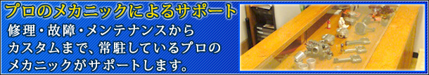 プロのメカニックによるサポート